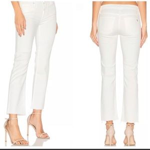 Black Orchid White Bardot Straight Leg Ankle Jeans Fray Split Hem 29 Spring